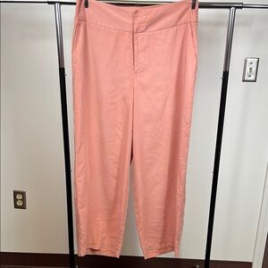 Eloquii Coral Peach Plus Size Wide Leg Trousers Size 16